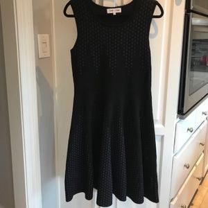Knit black and purple dress by John & Jenn - Size L
